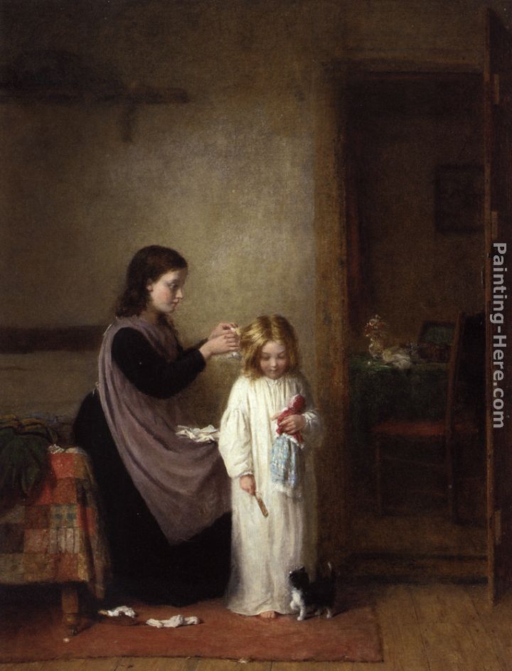 Ready for Bed painting - Frederick Daniel Hardy Ready for Bed art painting